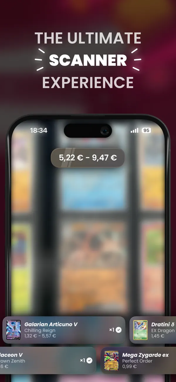 Dex app scanning a trading card