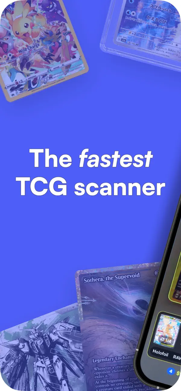 Rare Candy app scanning a Pokemon card
